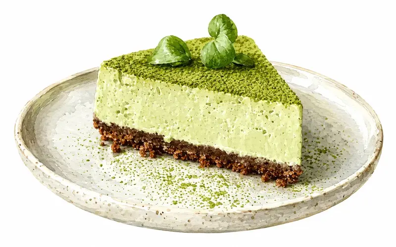 Cheesecake al matcha