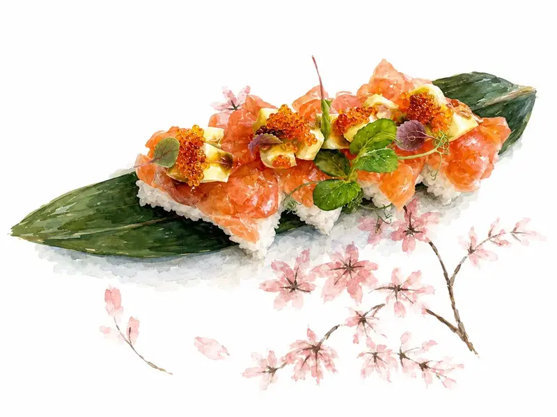 Oshizushi salmone