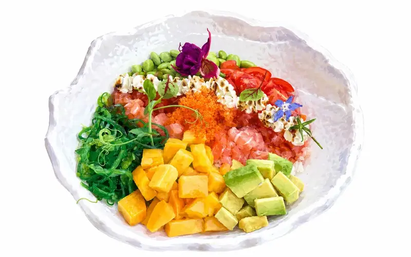 Poke salmone