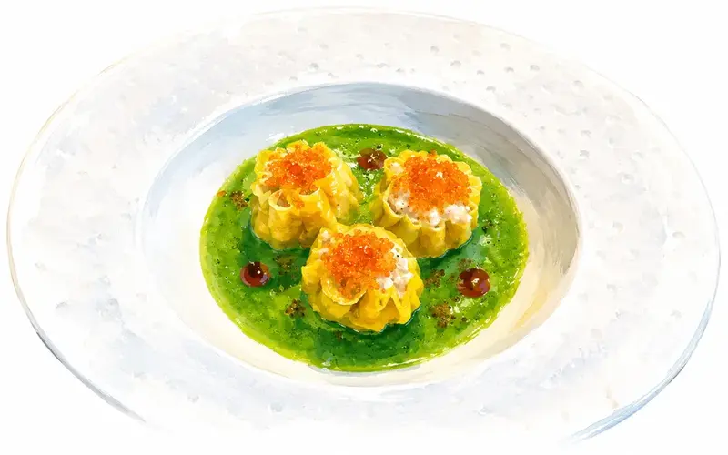 Ravioli di gamberi zafferano